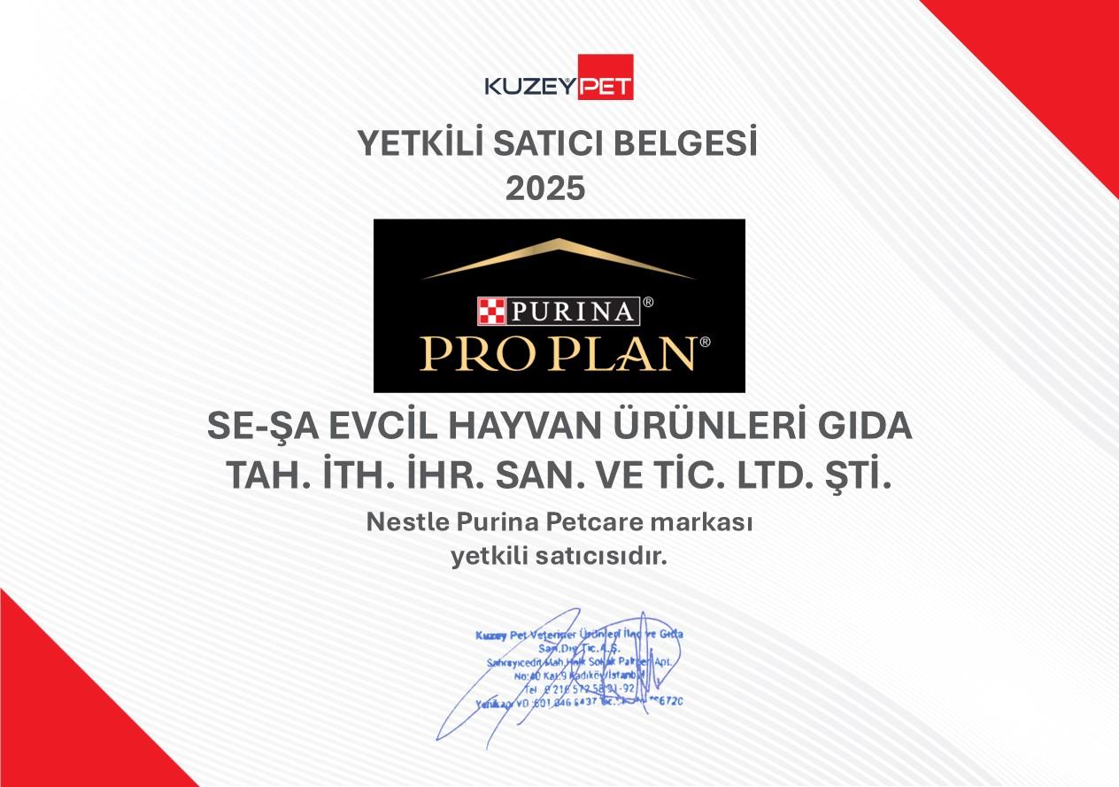 Proplan yetkili satıcı belgesi 2025